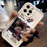 TSP155 Cute Phone Cases For Galaxy S24, S23, S22 Plus Ultra, S21, S20 FE, A10, A11, A03, A04, A30, and A20 - Rose Flower Pattern - Touchy Style