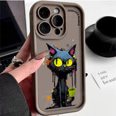 TSP156 Cute Phone Cases For Galaxy A55, A35, A25, A54, A34, A24, A73, A53, A33, A23, A71, A51, A31, A21, A50, A72, A52, A32, A22, A14, A13, and A12 - Funny Cat Pattern - Touchy Style