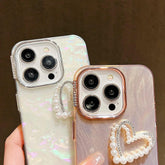 TSP159 Cute Phone Cases for Huawei P40, P50, P60 Pro, Mate 60, 50, 40, and 30 Pro - Pearl, Heart, Glitter, and Laser Pattern - Touchy Style