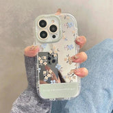 TSP16 Cute Phone Cases for iPhone 11, 12, 13, 14, or 15 Pro Max - Flowers Makeup Mirror Hard Back Cover - Touchy Style