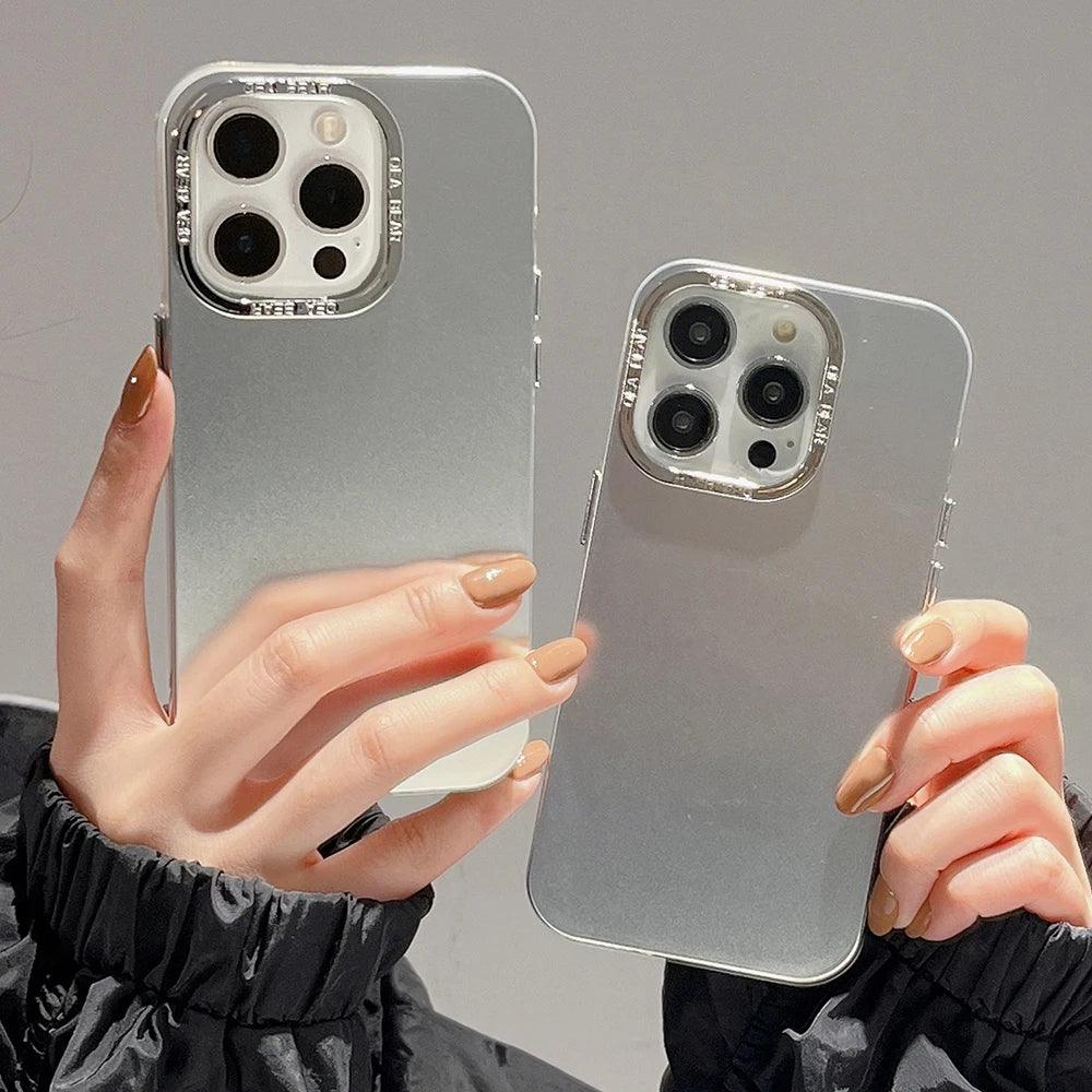 TSP160 Cute Phone Cases for Huawei Mate 60, 50, 40, 30 Pro, P40, P50, and P60 Pro - Electroplated Shiny Silver Color - Touchy Style