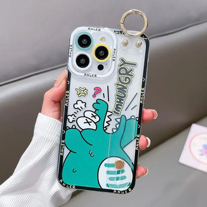 TSP161 Cute Phone Cases for Huawei P60, P30, P20, P50, P40 Lite, Nova 9, 8, 5t, Honor 90, X8, 20, 10i, 50, and 70 Pro - Cartoon Wrist Strap Cover - Touchy Style