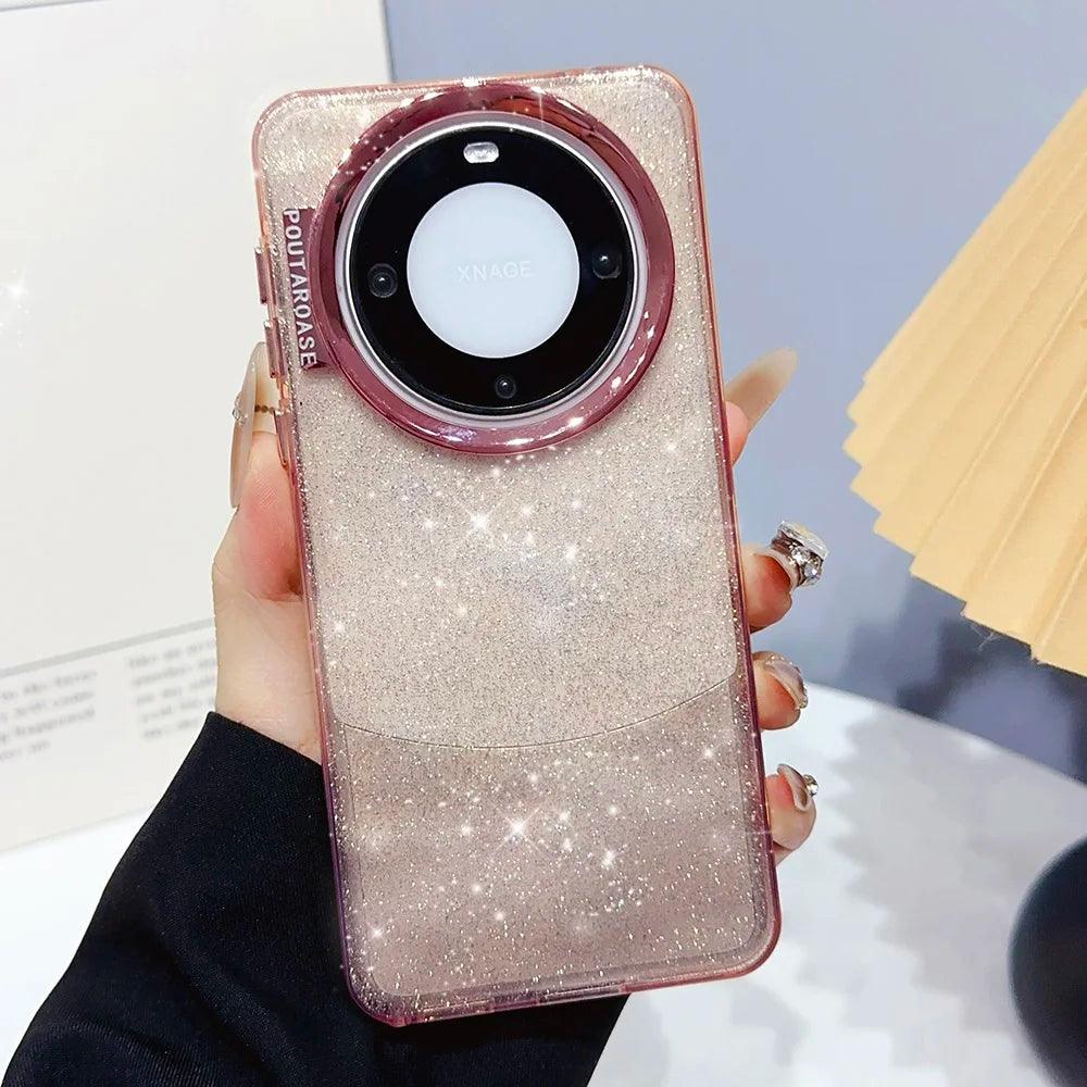 TSP162 Cute Phone Cases For Huawei P40, P50, P60, P70 Pro, Mate 60, 50, and 40 Pro - Shiny Glitter Cover - Touchy Style