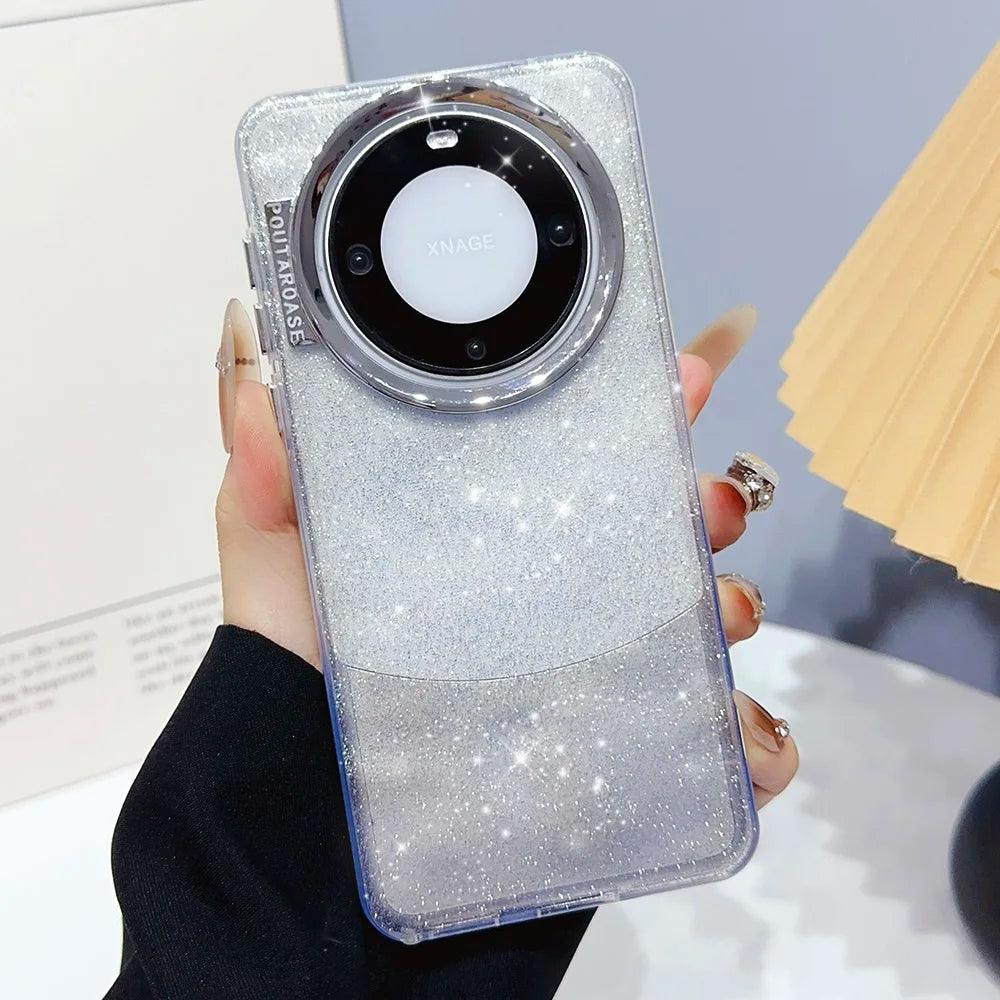 TSP162 Cute Phone Cases For Huawei P40, P50, P60, P70 Pro, Mate 60, 50, and 40 Pro - Shiny Glitter Cover - Touchy Style