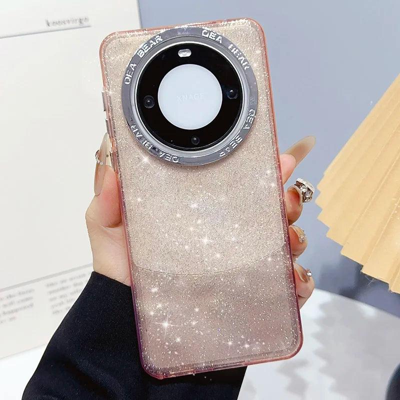 TSP162 Cute Phone Cases For Huawei P40, P50, P60, P70 Pro, Mate 60, 50, and 40 Pro - Shiny Glitter Cover - Touchy Style