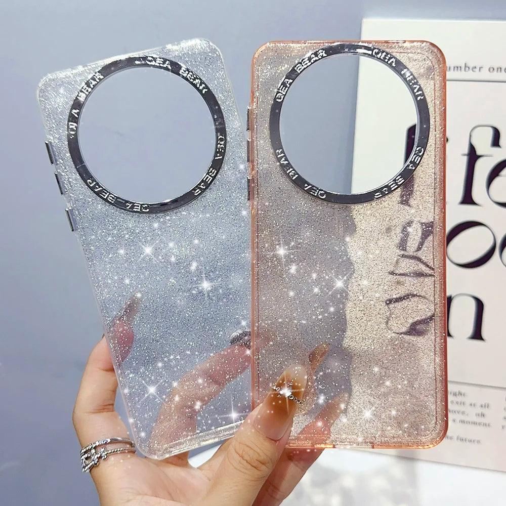 TSP162 Cute Phone Cases For Huawei P40, P50, P60, P70 Pro, Mate 60, 50, and 40 Pro - Shiny Glitter Cover - Touchy Style