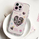 TSP17 Cute Phone Cases for iPhone 15 Pro Max, 14, 13, 11, and 12 - Sweet Heart Mirror Cover - Touchy Style