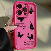 TSP174 Cute Phone Cases Cute For iPhone 14, 13, 12, 11, 15 Pro Max, XS, XR, X, 8, 7 Plus, SE2, 14Pro, and 15Pro - Butterfly Silicone Back Cover - Touchy Style