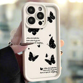 TSP174 Cute Phone Cases Cute For iPhone 14, 13, 12, 11, 15 Pro Max, XS, XR, X, 8, 7 Plus, SE2, 14Pro, and 15Pro - Butterfly Silicone Back Cover - Touchy Style