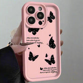 TSP174 Cute Phone Cases Cute For iPhone 14, 13, 12, 11, 15 Pro Max, XS, XR, X, 8, 7 Plus, SE2, 14Pro, and 15Pro - Butterfly Silicone Back Cover - Touchy Style