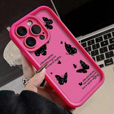 TSP174 Cute Phone Cases Cute For iPhone 14, 13, 12, 11, 15 Pro Max, XS, XR, X, 8, 7 Plus, SE2, 14Pro, and 15Pro - Butterfly Silicone Back Cover - Touchy Style