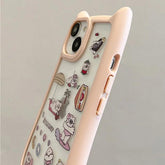 TSP175 Cute Phone Cases for iPhone 13, 14, 15, 12 Pro Max, and 11 - Funny Cat Ear Transparent Bumper Cover - Touchy Style