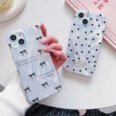 TSP176 Cute Phone Cases For iPhone 11, 12, 13, 14, 15 Pro Max, 14 Plus, and 15 Plus - Laser Bow Waves, Points Pattern - Touchy Style