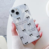 TSP176 Cute Phone Cases For iPhone 11, 12, 13, 14, 15 Pro Max, 14 Plus, and 15 Plus - Laser Bow Waves, Points Pattern - Touchy Style