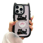 TSP179 Cute Phone Cases For iPhone 15, 14, 13, 12 Pro Max, and 11 - Cute Cat Ear, Heart Transparent Bumper Cover - Touchy Style