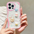 TSP181 Cute Phone Cases For iPhone 15, 14, 13, 12, 11, Pro Max, XS Max, XR, 8 Plus, and 7 - With Cartoon Bracelet Chain, Transparent Cover - Touchy Style