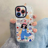 TSP19 Cute Phone Cases for iPhone 11, 12, 13, 14, and 15 Pro Max - Colorful Graffiti Cartoon Girl Pattern - Touchy Style