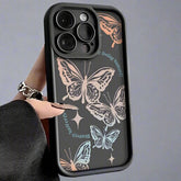 TSP190 Cute Phone Cases for iPhone 15, 14, 13, 12, 11 Pro Max, XS, XR, X, 8, 7 Plus, SE2, 14Pro, and 15Pro - Colorful Butterfly Pattern - Touchy Style