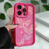 TSP190 Cute Phone Cases for iPhone 15, 14, 13, 12, 11 Pro Max, XS, XR, X, 8, 7 Plus, SE2, 14Pro, and 15Pro - Colorful Butterfly Pattern - Touchy Style