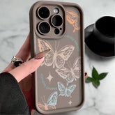 TSP190 Cute Phone Cases for iPhone 15, 14, 13, 12, 11 Pro Max, XS, XR, X, 8, 7 Plus, SE2, 14Pro, and 15Pro - Colorful Butterfly Pattern - Touchy Style