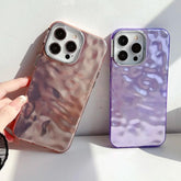 TSP194 Cute Phone Cases for iPhone 15, 14, 13, 11, 12 Pro Max, XS Max, XR, 7, and 8 Plus - 3D Frosted Folds Pattern - Touchy Style