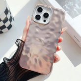 TSP194 Cute Phone Cases for iPhone 15, 14, 13, 11, 12 Pro Max, XS Max, XR, 7, and 8 Plus - 3D Frosted Folds Pattern - Touchy Style