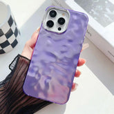 TSP194 Cute Phone Cases for iPhone 15, 14, 13, 11, 12 Pro Max, XS Max, XR, 7, and 8 Plus - 3D Frosted Folds Pattern - Touchy Style