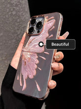 TSP195 Cute Phone Cases For iPhone 15, 14, 11, 12, 13 Pro Max, and 14 15 Plus - Laser 3D Golden Butterfly Pattern - Touchy Style