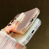 TSP198 Cute Phone Cases for iPhone 15, 14, 11, 12, 13 Pro Max, and 14, 15 Plus - Laser 3D Pearl Heart Pattern - Touchy Style