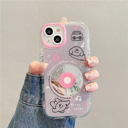 TSP20 Cute Phone Cases for iPhone 15 Pro Max, 14, 13, 12, or 11 - Cartoon Puppy and Dog Mirror Back Cover - Touchy Style