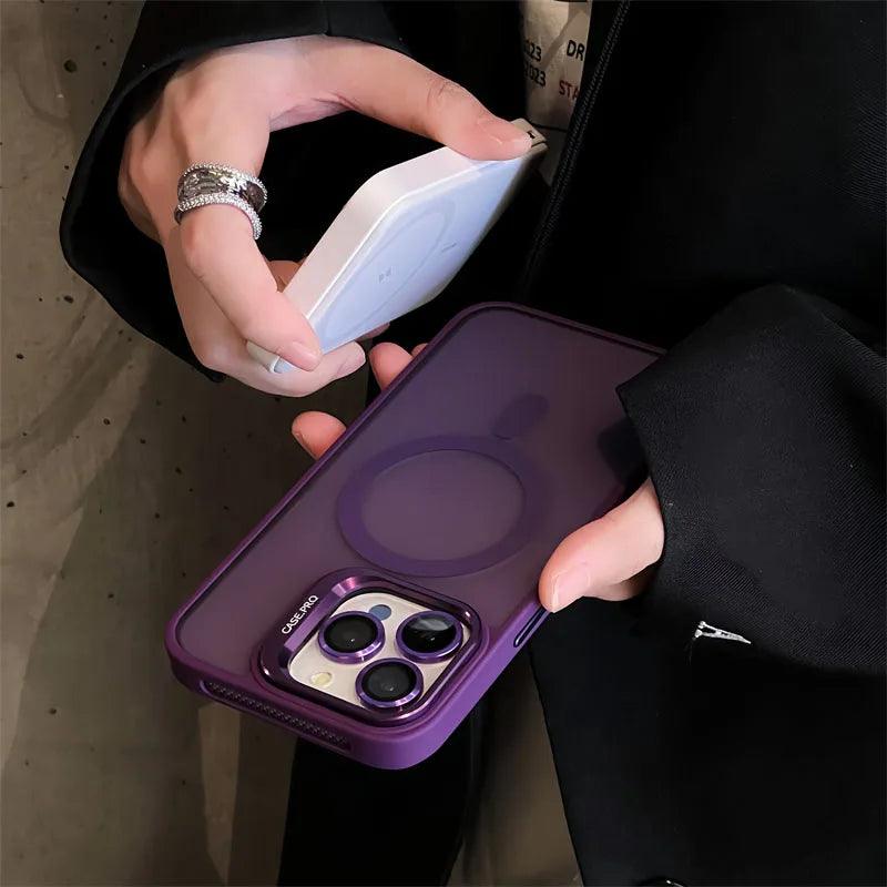 TSP200 Cute Phone Cases For iPhone 15, 12, 13, 14, 11 Pro Max Plus - With Ring Stand - Metal Lens Protection, Translucent Cover - Touchy Style