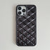 TSP23 Cute Phone Cases for iPhone 15 Pro Max, 14, 13, 11, and 12 Plus - Electroplate Black Fold Diamond Shape - Touchy Style