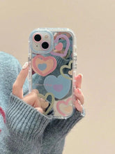 TSP24 Cute Phone Cases for iPhone 15 Pro Max, 14, 13, 12, and 11 - Heart Mirror Hard Back Cover - Touchy Style