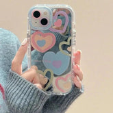 TSP24 Cute Phone Cases for iPhone 15 Pro Max, 14, 13, 12, and 11 - Heart Mirror Hard Back Cover - Touchy Style