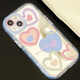 TSP24 Cute Phone Cases for iPhone 15 Pro Max, 14, 13, 12, and 11 - Heart Mirror Hard Back Cover - Touchy Style