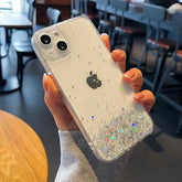 TSP33 Cute Phone Cases for iPhone 15, 14, 11, 12, 13 Pro Max, XS, X, XR, 7, 8 Plus, and Mini - Glitter Transparent Cover - Touchy Style