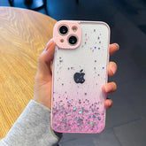 TSP33 Cute Phone Cases for iPhone 15, 14, 11, 12, 13 Pro Max, XS, X, XR, 7, 8 Plus, and Mini - Glitter Transparent Cover - Touchy Style