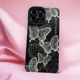 TSP34 Cute Phone Cases for iPhone 15, 14, 13, 12, 11 Pro Max, X, XS Max, XR, 7, or 8 Plus - Butterfly Leather Cover - Touchy Style