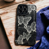 TSP34 Cute Phone Cases for iPhone 15, 14, 13, 12, 11 Pro Max, X, XS Max, XR, 7, or 8 Plus - Butterfly Leather Cover - Touchy Style