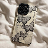 TSP34 Cute Phone Cases for iPhone 15, 14, 13, 12, 11 Pro Max, X, XS Max, XR, 7, or 8 Plus - Butterfly Leather Cover - Touchy Style