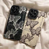 TSP34 Cute Phone Cases for iPhone 15, 14, 13, 12, 11 Pro Max, X, XS Max, XR, 7, or 8 Plus - Butterfly Leather Cover - Touchy Style