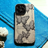 TSP34 Cute Phone Cases for iPhone 15, 14, 13, 12, 11 Pro Max, X, XS Max, XR, 7, or 8 Plus - Butterfly Leather Cover - Touchy Style