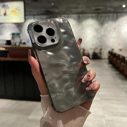 TSP36 Cute Phone Cases For iPhone 11, 12, 13, 14, 15 Pro Max - Electroplated Water Ripple Cover - Touchy Style
