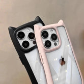 TSP38 Cute Phone Cases For iPhone 11, 12, 13, 14, 15 Pro Max - Soft Silicone Cat Ear Design - Bumper Cover - Touchy Style