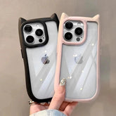 TSP38 Cute Phone Cases For iPhone 11, 12, 13, 14, 15 Pro Max - Soft Silicone Cat Ear Design - Bumper Cover - Touchy Style