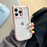 TSP38 Cute Phone Cases For iPhone 11, 12, 13, 14, 15 Pro Max - Soft Silicone Cat Ear Design - Bumper Cover - Touchy Style