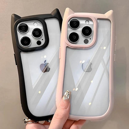 TSP38 Cute Phone Cases For iPhone 11, 12, 13, 14, 15 Pro Max - Soft Silicone Cat Ear Design - Bumper Cover - Touchy Style