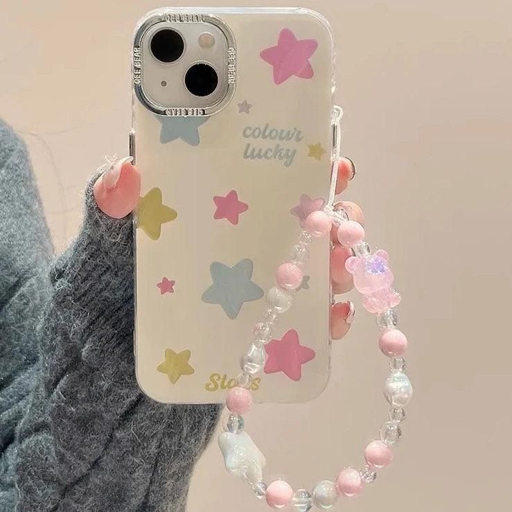 TSP43 Cute Phone Cases For iPhone 11, 12, 13, 14, and 15 Pro Max - Colorful Stars Design - Touchy Style