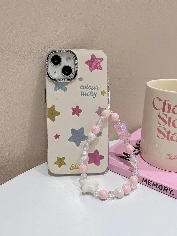 TSP43 Cute Phone Cases For iPhone 11, 12, 13, 14, and 15 Pro Max - Colorful Stars Design - Touchy Style