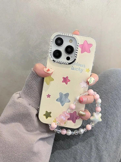 TSP43 Cute Phone Cases For iPhone 11, 12, 13, 14, and 15 Pro Max - Colorful Stars Design - Touchy Style